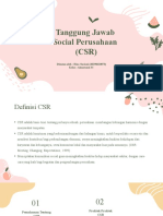 Tanggung Jawab Social Perusahaan (CSR) : Disusun Oleh: Rina Suciani (20190610073) Kelas: Akuntansi 3C