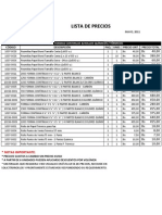 Lista de Precios: Resmillas, Formas Continuas & Rollos Químicos / Térmicos