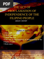 Lesson 6.0 The Act of Proclamation of Independence of The Filipino People