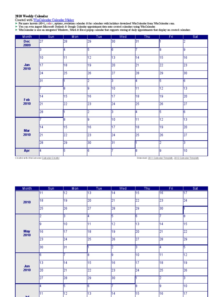 Wincalendar Calendar Maker: Month Sun Mon Tue Wed Thu Fri Sat | PDF