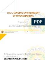 Module 1.2 The Changing Environment of Organizations