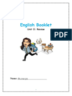 English Booklet: Unit 0: Review