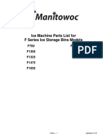 Manitowoc: Ice Machine Parts List For F Series Ice Storage Bins Models