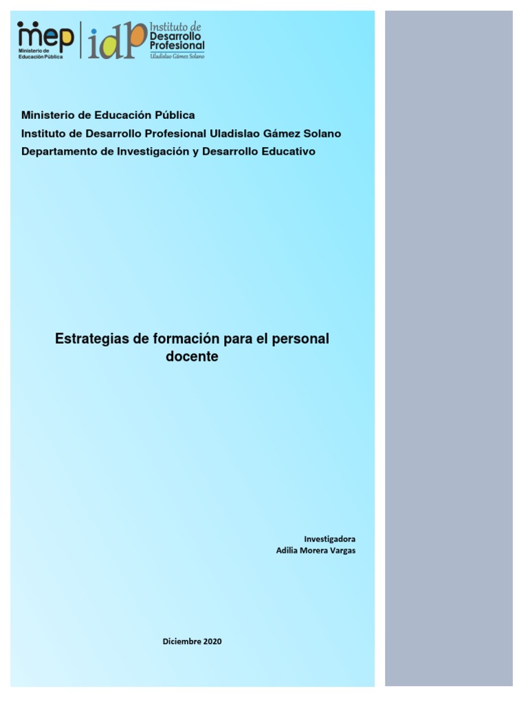 Estrategias de Formacion Del Personal Docente 0 | PDF