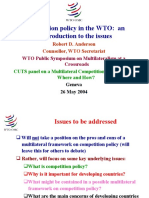 Competition Policy in The WTO: An Introduction To The Issues
