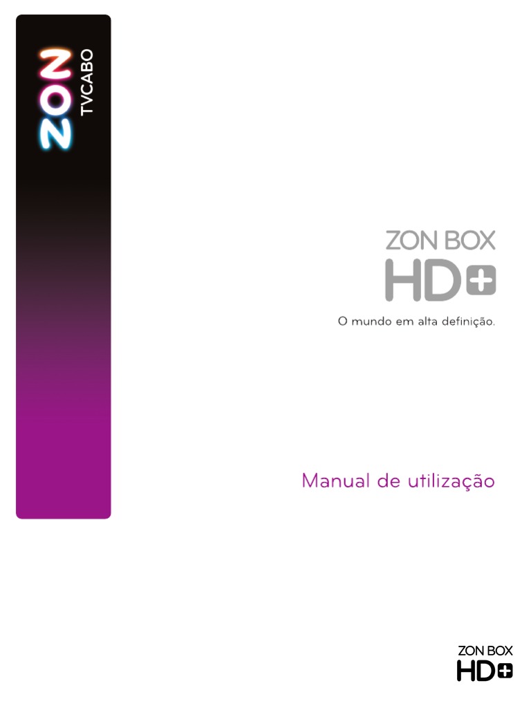 Guia de Uso da ZON BOX HD | PDF | Pixel | Televisão de alta definição