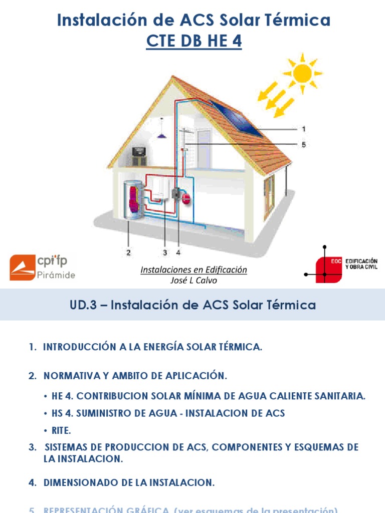 Guía de Instalación de ACS Solar | PDF | Energía solar | Agua