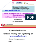23 June - Session 4 - Hands-On Training and Interactive Session For Registering To Wesellonline - Deepali Gotadke