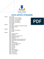 Lista Artisti Stranieri