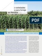 Resultados ensayos maíz forraje Navarra 2019