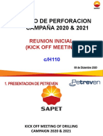 Petreven - Kick Off Meeting Perforación 2020 - 2021 H110