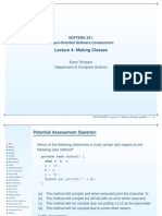 Lecture 4: Making Classes: SOFTENG 251: Object-Oriented Software Construction