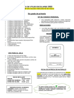 8.-LISTA DE UTILES ESCOLARES 2022 5to GRADO