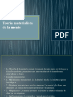 Teoría materialista de la mente: lo mental es función del sistema nervioso