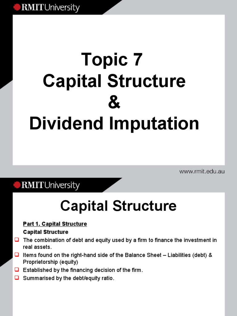 Capital Structure and Financial Leverage | PDF | Dividend | Capital ...