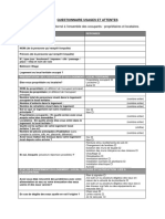 Questionnaire usagers standard