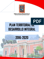 Plan Territorial de Desarrollo Integral 2016 2020 SUCRE