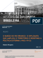 Curso CEBRI História Da Diplomacia Brasileira Aula 3 Rubens Ricupero