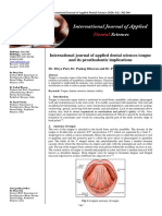 International Journal of Applied Dental Sciences Tongue and Its Prosthodontic Implications