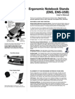 Ergonomic Notebook Stands (Ens, Ens-Usb) : User's Manual