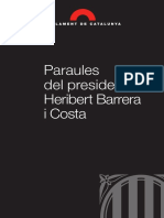 paraules del president del parlament de catalunya Heribert Barrera