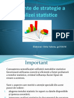 Elemente de strategie a analizei statistice