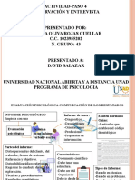 Entrevista psicológica informe