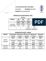 Programação Das Avaliações