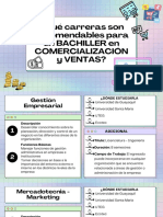 ¿Qué Carreras Son Recomendables para Un BACHILLER en COMERCIALIZACIÓN Y VENTAS