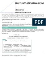 (LCONC2B2-FEBRERO22) MATEMÁTICAS FINANCIERAS I - Unidad 3. Intereses y Descuentos - 3.4 Fórmula de Descuento Comercial, Su Deducción