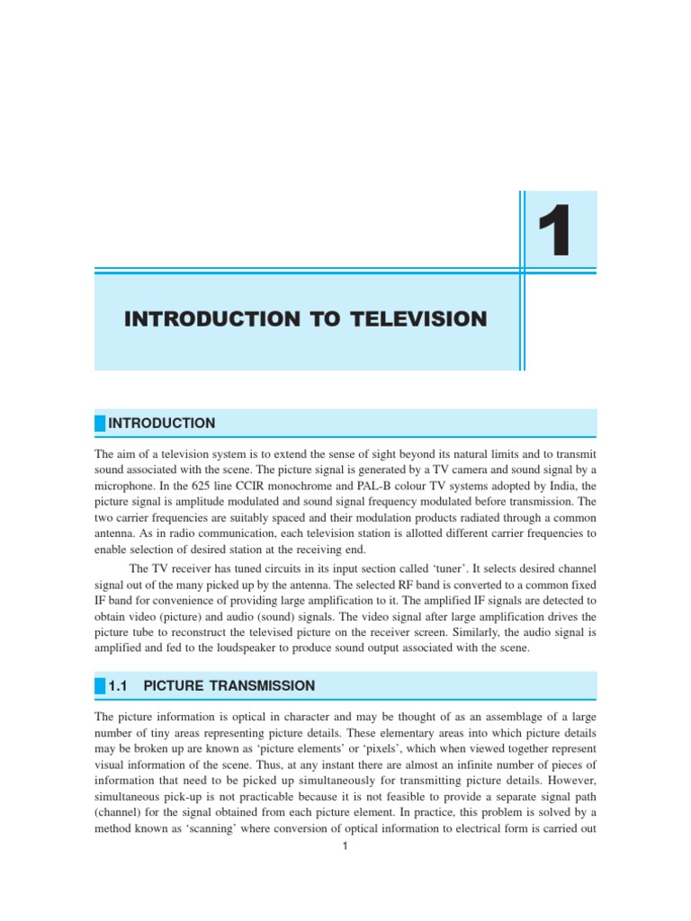 Introduction To Television | PDF