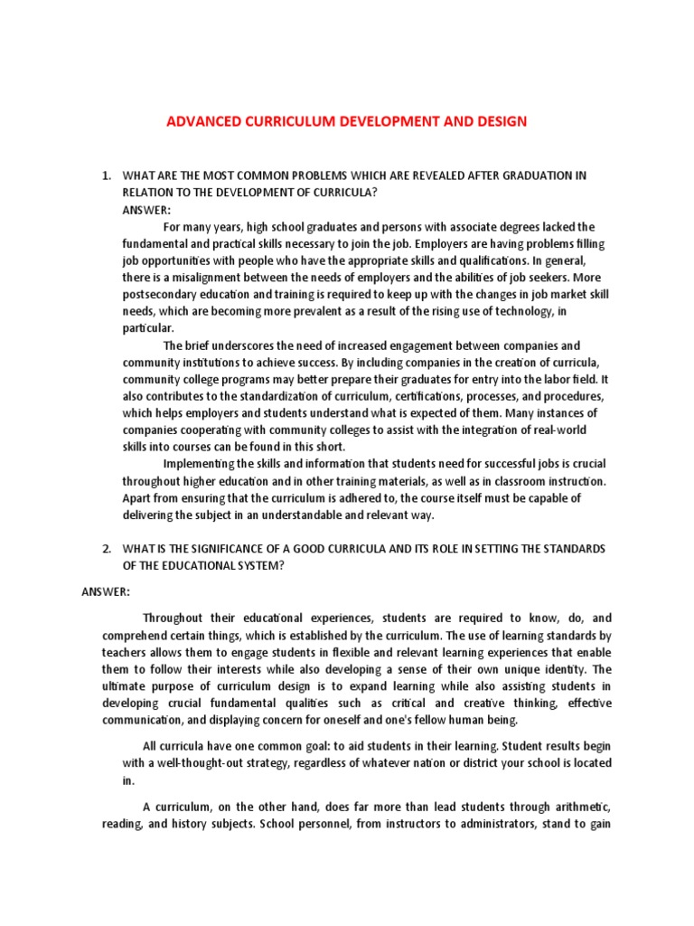 Curriculum Development Strategies | PDF | Educational Technology ...