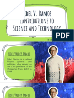 Contributions To Science and Technology Fidel V. Ramos