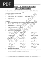 Continuity & Differentiability