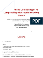 Presentism and Questioning of Its Compatibility With Special Relativity Theory