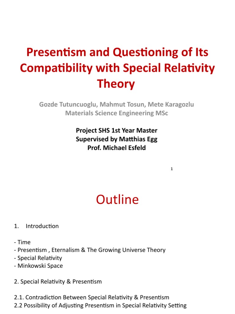 Presentism vs. Special Relativity Analysis | PDF | Time | Spacetime