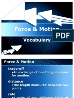 Force & Motion: Vocabulary