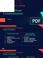 Communicative Learning Activity:: Effective Group Commnunication