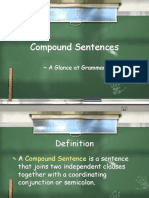 Compound Sentences: A Glance at Grammar