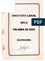 Ministerio Laical de La Palabra de Dios (Lectorado)