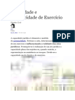 Capacidade e Incapacidade de Exercício