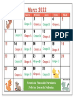 calendarizacion marzo 2022