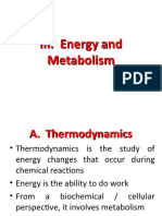 Biochemistry III. Energy and Metabolism