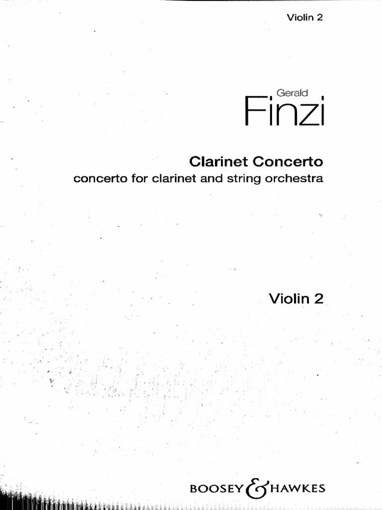 Gerald Finzi Concerto (Violin 2) PDF