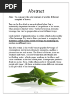 Acidity Analysis of Tea Leaves | PDF