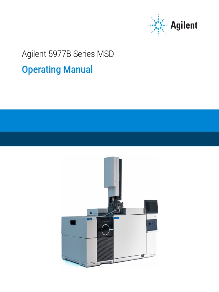 User Manual GC MSD System Operating 5977B Series G7077 90034 en Agilent ...