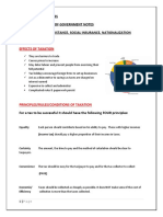 Role of Government Taxation Notes