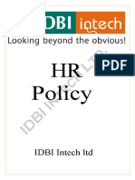 HR Policy: IDBI Intech LTD