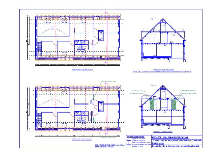 Project: Building Modification CLIENT:Dhr. M. Hooijmans, Franseweg 57 ...