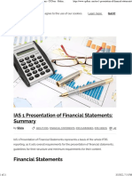 IAS 1 Presentation of Financial Statements Summary